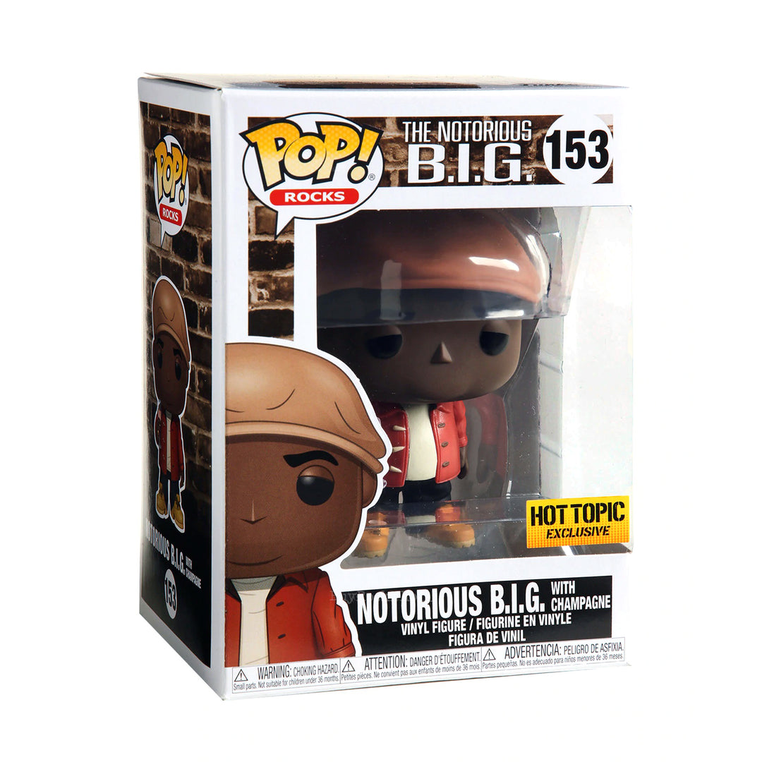 Biggie Smalls Collectible 2020 Handpicked Funko Pop! Hot-Topic Rocks Notorious B.I.G. #153 Champagne Figure In Protector 4 Biggie Smalls Collectible 2020 Handpicked Funko Pop! Hot-Topic Rocks Notorious B.I.G. #153 Champagne Figure In Protector