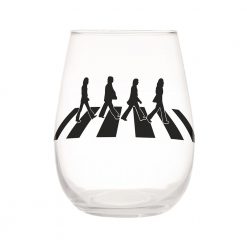 Beatles Collectibles Vandor 2018 Abbey Road 18 Oz Contour Glasses - Set Of 2