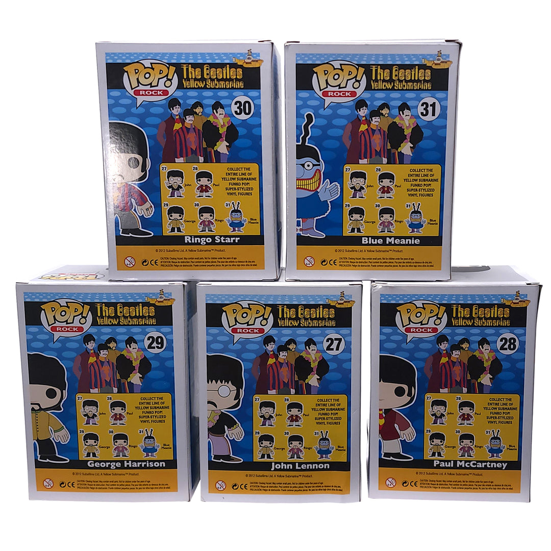 Beatles 2012 Funko Pop! Rocks Yellow Submarine 5 Figure Set Non-Perfect Boxes Beatles, The 6 Beatles 2012 Funko Pop! Rocks Yellow Submarine 5 Figure Set Non-Perfect Boxes Beatles, The