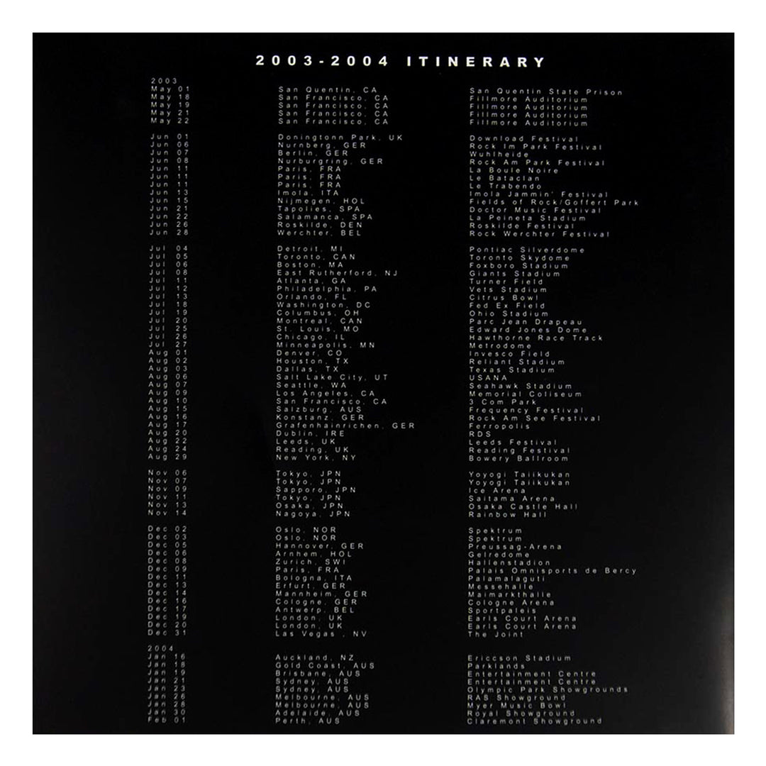 Metallica Concert Memorabilia: 2003/4 Anton Corbijn St Anger Tour Program 7 Metallica Concert Memorabilia: 2003/4 Anton Corbijn St Anger Tour Program