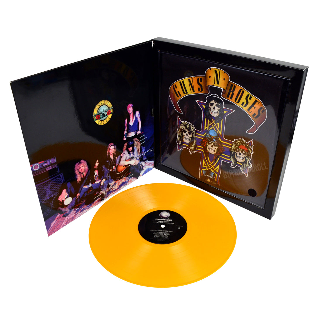 Guns N Roses Collectible 2009 Appetite For Destruction Yellow Vinyl LP & T-Shirt Box Set - Size Large 4 Guns N Roses Collectible 2009 Appetite For Destruction Yellow Vinyl LP & T-Shirt Box Set - Size Large