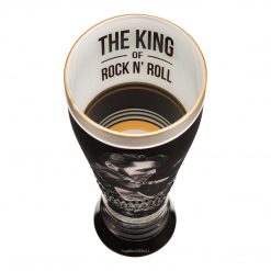 Elvis Presley Collectible Vandor 2014 King Of Rock N Roll Hand Painted 20 Glass