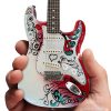 Jimi Hendrix Collectible Officially Licensed Axe Heaven Mini Fender™ Strat™ Monterey Guitar Model
