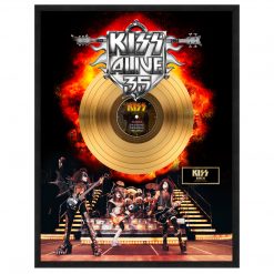 Photo File SOLD OUT! KISS Collectible: 2008 Alive 35 Tour Framed Gold Record LP & Artwork #849/2500
