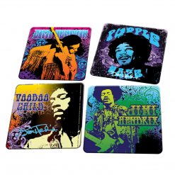 Jimi Hendrix Collectible: 2011 Vandor Iconic Figure Wood Coaster Set