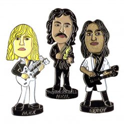 RUSH Collectible - 2007 Geddy, Alex, And Neil Bobblehead Enamel Bobbing Pins
