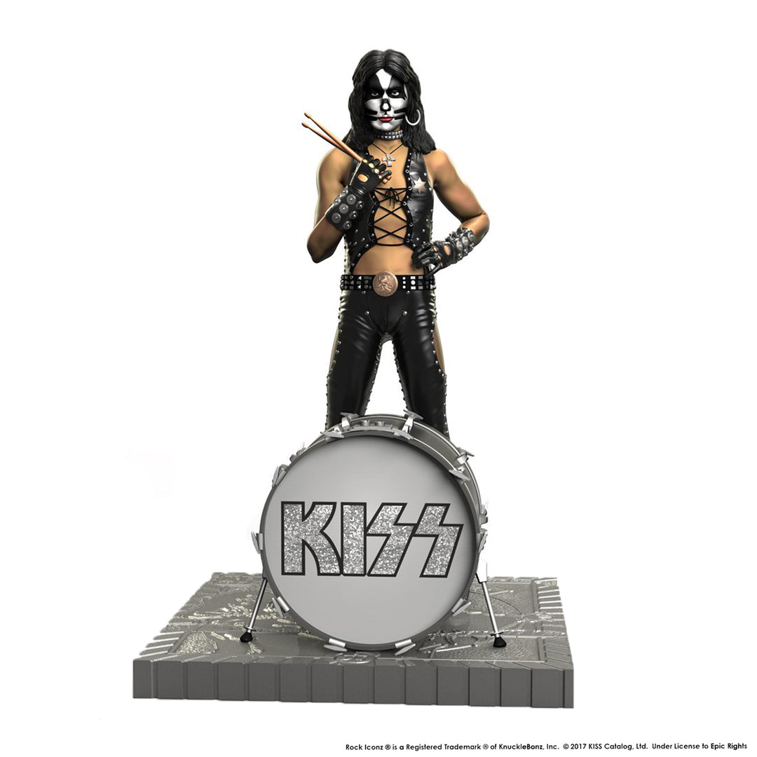 KISS 2017 KnuckleBonz Rock Iconz Hotter Than Hell Peter Criss Statue #244 /3000 3 KISS 2017 KnuckleBonz Rock Iconz Hotter Than Hell Peter Criss Statue #244 /3000