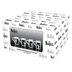 Vandor The Beatles Collectibles: 2019 White Album Square Ceramic 12 Oz Mug Set Of 4 Beatles, The