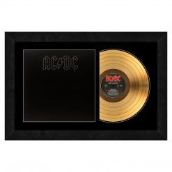 Photo File SOLD OUT! AC/DC Collectible: Back In Black Gold Record LP Album Framed 17" X 26"