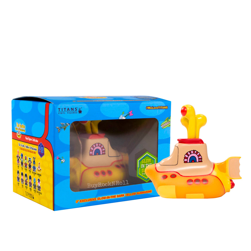 SOLD OUT! Beatles Titans Yellow Submarine & Blue Meanie 3" Glow In The Dark Figures Set Of 2 5 SOLD OUT! Beatles Titans Yellow Submarine & Blue Meanie 3" Glow In The Dark Figures Set Of 2