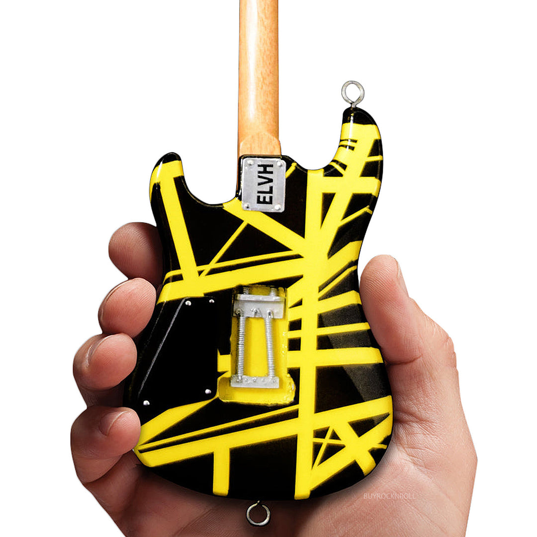 Axe Heaven EVH Black & Yellow VH2 "Bumblebee" Eddie Van Halen Mini Guitar Replica Collectible 5 Axe Heaven EVH Black & Yellow VH2 "Bumblebee" Eddie Van Halen Mini Guitar Replica Collectible