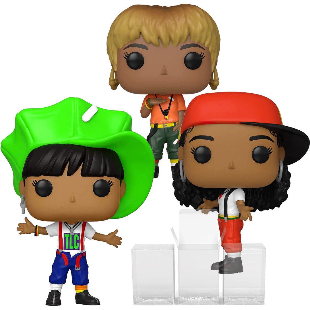 TLC Collectible 2021 Handpicked Funko Pop Rocks 3 Figure Set In Funko Protector Displays 3 TLC Collectible 2021 Handpicked Funko Pop Rocks 3 Figure Set In Funko Protector Displays