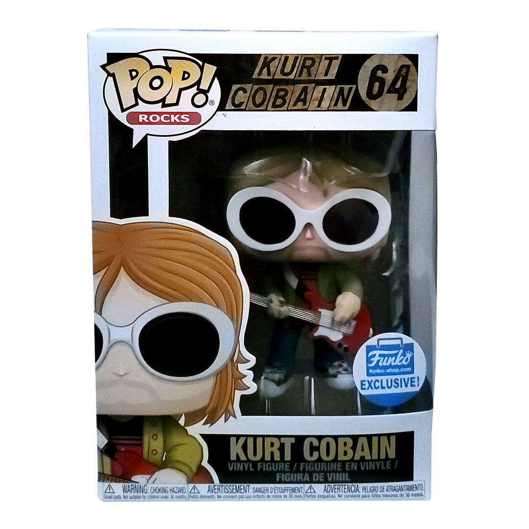 Nirvana Collectible 2018 Funko Shop Exclusive Kurt Cobain Pop! Rocks Figure #64 In Stacks Display Kurt Cobain, Nirvana 4 Nirvana Collectible 2018 Funko Shop Exclusive Kurt Cobain Pop! Rocks Figure #64 In Stacks Display Kurt Cobain, Nirvana