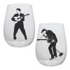 Elvis Collectibles Vandor 2018 Elvis Presley 18 Oz Contour Glasses - Set Of 2
