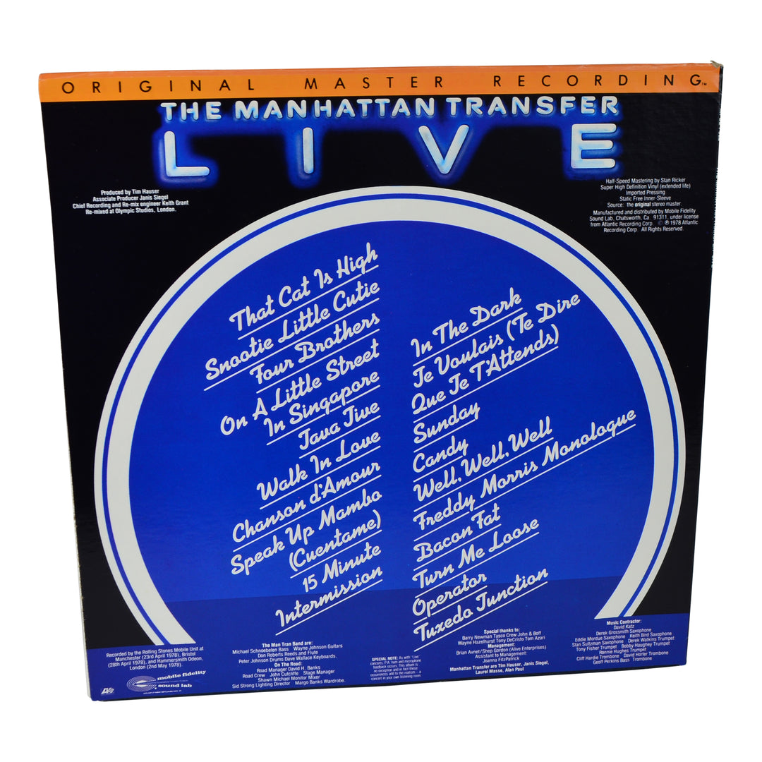 MFSL Collectors: 1979 Mobile Fidelity The Manhattan Transfer Live LP #1-022 5 MFSL Collectors: 1979 Mobile Fidelity The Manhattan Transfer Live LP #1-022