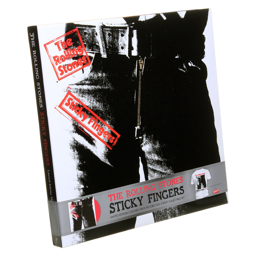 Rolling Stones Collectible 2009 Sticky Fingers Red Vinyl LP & T-Shirt Box Set-Large Rolling Stones, The 4 Rolling Stones Collectible 2009 Sticky Fingers Red Vinyl LP & T-Shirt Box Set-Large Rolling Stones, The