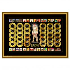 Photo File SOLD OUT! Elvis Presley Limited Edition 30 Gold Records Framed Elvis' # 1 Hits 46"x 66"