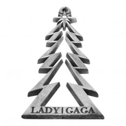 Bravado Lady Gaga Collectible 2010 Metal Christmas Tree 3" Ornament In Gift Box -Rare 9 Bravado Lady Gaga Collectible 2010 Metal Christmas Tree 3