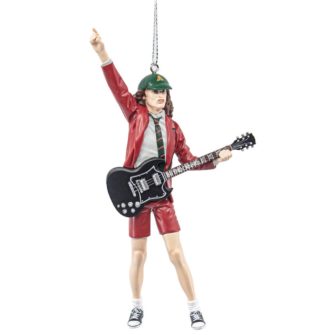 AC/DC Collectible 2020 Kurt Adler Logo & Angus Malcolm Young Christmas Ornaments 4 AC/DC Collectible 2020 Kurt Adler Logo & Angus Malcolm Young Christmas Ornaments