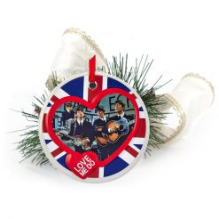 BuyRockNRoll The Beatles Collectible: 2012 "Love Me Do" Porcelain Disc Christmas Holiday Ornament