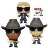 ZZ Top Collectible 2020 Funko Pop! Rocks 3 Figures In Protector Display Cases
