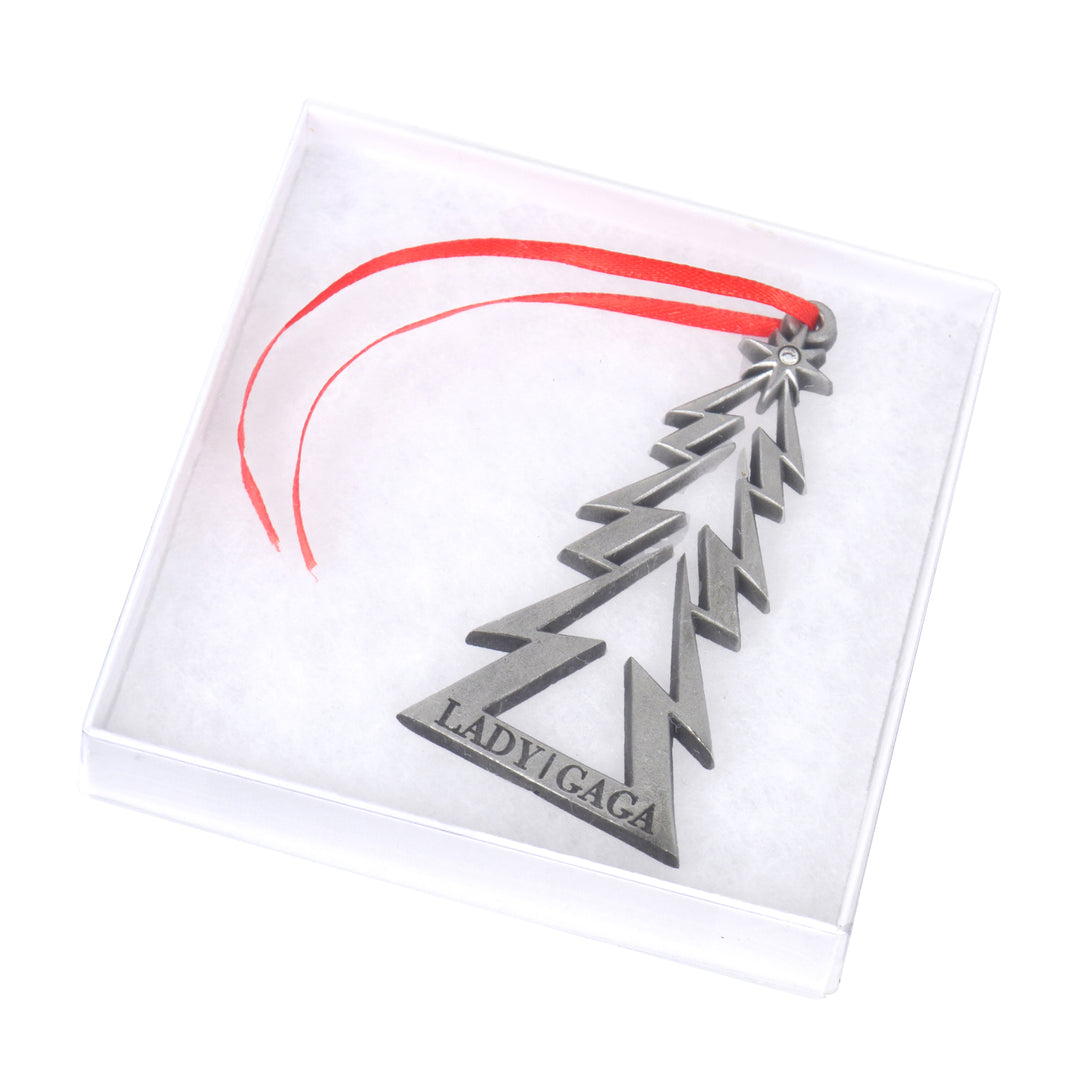 Bravado Lady Gaga Collectible 2010 Metal Christmas Tree 3" Ornament In Gift Box -Rare 4 Bravado Lady Gaga Collectible 2010 Metal Christmas Tree 3" Ornament In Gift Box -Rare