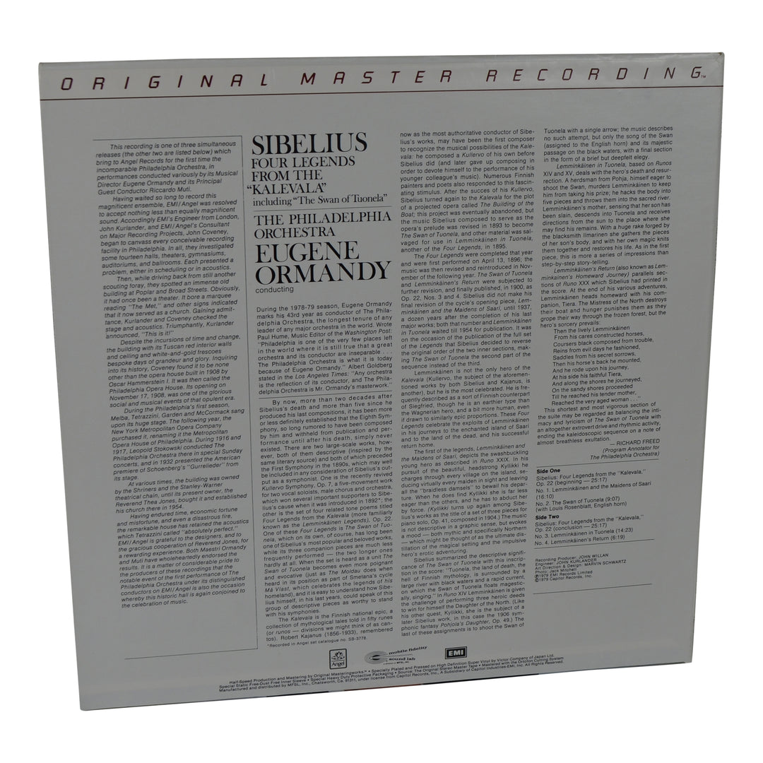 MFSL: 1979 Mobile Fidelity Four Legends From The Kalevala Op. 22 LP #1-523 Mobile Fidelity MFSL 5 MFSL: 1979 Mobile Fidelity Four Legends From The Kalevala Op. 22 LP #1-523 Mobile Fidelity MFSL