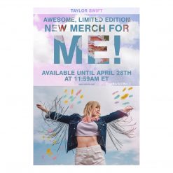 Taylorswift.com Taylor Swift Collectible Limited Edition ME Merch Lithograph With Glitter